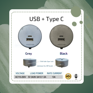 lglights Prestige Sleek Power Track Socket Module Thin Slim 8000W 32A Electrical 50cm Plug Extension Home