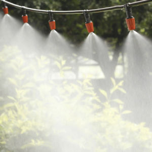 20PCS Micro Drip Irrigation System Watering Sprayer Misting Atomizing Sprinkler Nozzle Dripper Hose Tee Connector Garden