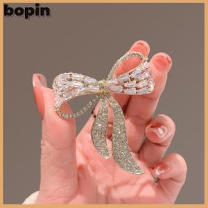 Bopin Nơ tie rhinestone trâm nữ đơn giản cá tính thời trang pin phù hợp với chống ánh sáng corsage trang sức quà tặng