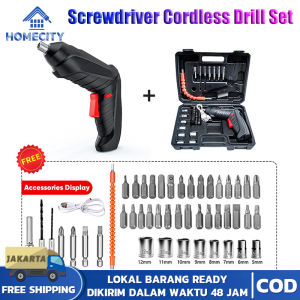 Mesin Bor Obeng Baterai Cordless Folding Li-ion Cordless Drill Set / Mesin Cordless Screwdriver 3.6V Shcordless Multifunction Electric Scerwdrver Bor Cordles Drill Obeng Listrik Mesin Obeng Bor Baterai Cordless 9MM Toolbox 48 PC Set / mesin bor cas murah