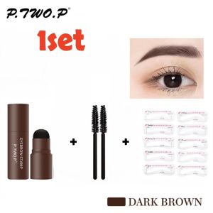 HUOLE 【BUY 1 TAKE 1】1set Eyebrow Powder With Brush And Eyebrow Powder Pen Waterproof 24h Long-lasting Novice Natural Eyebrow Stereo Suitable For Beginners