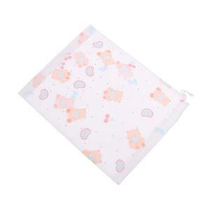 MINIYX 10Pcs Chống thấm nước Túi đựng giày Thỏ Nơ Phim hoạt hình Túi dây rút Di động Có thể tái sử dụng Túi đựng giày chống bụi