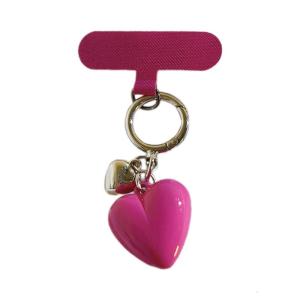 Fashionable Keyring Pendant Love Heart Shaped Keychain for Women Girls Stylish Bag Purse Backpack Accessory