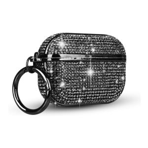Sarung Fon Telinga Earphone Case for Airpods 1 2 3 4 Generation Airpods Pro 2 Glitter Jewelled with Ring Cover Casing