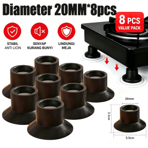 JBMBHC Kitchen Gas Stove Anti-Slip Feet Pad 4/8PCS Universal Silicone Suction Cup Cooktop Foot Cover Scratch Protection Noise Reduction