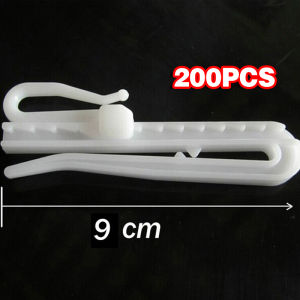 Cantolan Gorden S Hook Ajustable Kaitan Gorden Bahan Plastik Menebal 200/300PCS
