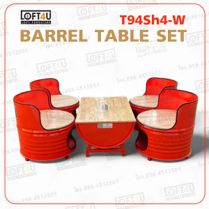 ชุดโต๊ะอาหารถังน้ำมัน(อ่านรายละเอียดก่อนกดสั่ง)