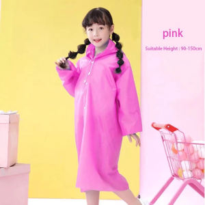 【Freight Free】Kids Eva Raincoat Waterproof Thicken Material Durable Outdoor Clothing For Boys Girls Hiking Camping Elastic Light Kid Rainwear Boy Girls Kid Thickened Waterproof Rain Coat Girl Boy Outdoor