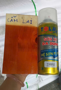 Sơn xịt màu gỗ cánh gián chai 400ml giữ được vân gỗ tự nhiên màu bóng đẹp