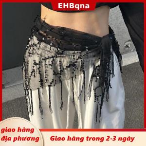 [COD] EHBqna 3PF Ship within 24 hours Đa năng múa bụng eo chuỗi tua tam giác khăn thắt lưng Jazz phụ kiện khiêu vũ Ấn Độ kỳ nghỉ múa rèm