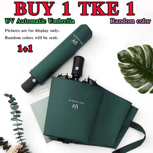 tiken# 【Buy 1 Take 1】 Automatic Sunny Folding Umbrella Men Women UV Umbrella