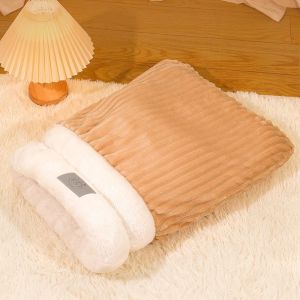 Aikenn Warm Cat Sleeping Bag Closed Kitten Nest Bed Soft Winter Kennel Pet Quilt Katil Kucing