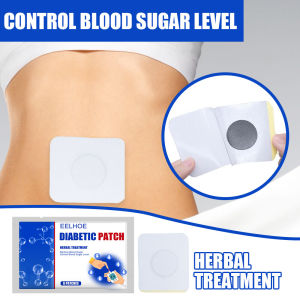 Eelhoe Pure Natural Herbal Diabetes Pads Belly Paste Personal Care Reduce High Blood Sugar Diabetes Patch Medications Diabetic Plaster Whole Body Portable Non Woven Fabric Pure（6pcs）