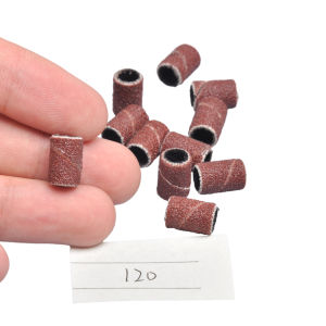 100 Pcs Professional Sanding Bands Nail Manicure 180 Grit File Sand Piece Set For Nail Drill Bits