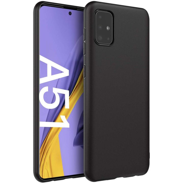 CASE SLIM BLACK MATTE FOR SAMSUNG GALAXY A51 A71 SOFTCASE