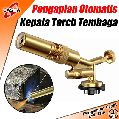 CASTA Kepala Gas Torch Kaleng Tabung Portable Flame Gun Las api Pemantik Flame Gun Gas Torch Blow Kuningan