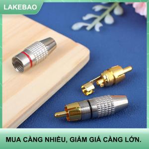 【LAKEBAO】 2Pcs RCA Male Connector Non Solder Plug Adapter For Audio Cable Plug Video CCTV Camera Solder-Free Adapter Cable Converter