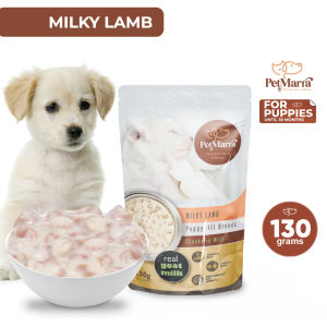 130g PetMarra Chunks Milk Puppy Wet Food Pouch Milky Lamb Milky Chicken Liver Milky Beef Wet Pouch