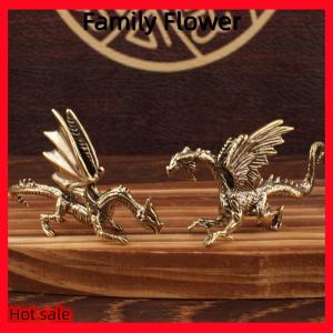 Family Flower Flash Sale Rắn brass pterosaur rồng bức tượng nhỏ Máy tính để bàn trang trí Trung Quốc thần thoại con thú bức tượng Retro nhà phong thủy trang trí