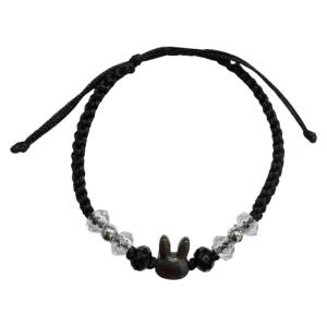 กำไลข้อมือสร้อยข้อมือถักกระต่ายถักด้วยมือที่โดดเด่นแฟชั่นสำหรับสไตล์เป็นของตัวเองและให้ของขวัญ