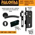 PALOMA PAKET HANDLE HITAM HRP 329 + MSP 1128 GAGANG PINTU SET KUNCI. 