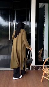 AIRFLOW TUNIK CRINGKLE KERAH BESIC OVERSIZE JUMBO//TUNIK WANITA DRESS