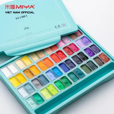 Màu Gouache HIMI Twin Split Cup 36/48 Màu - New (TẶNG GIẤY VẼ)