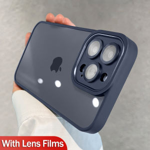 Crashstar với ống kính phim rõ ràng Cứng trong suốt chống sốc vỏ điện thoại cho iPhone 16 15 14 Pro Max cộng với 13 12 11 Pro Max chống rơi Ốp điện thoại đơn giản vỏ điện thoại với ống kính bọc hoàn toàn bảo vệ máy ảnh