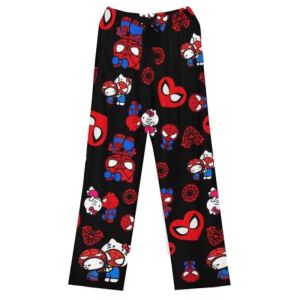 Y2K Hello Kitty Kuromi Plush Pajama Pants Kawaii Sanrios New Autumn Winter Soft Thicken Cartoon Pants Sweet Girls Student Gift