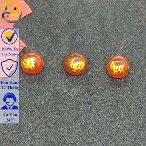 Vòng tam hợp hợi mão mùi chất liệu mã não tự nhiên - size 8 10ly cho nữ mệnh thổ mệnh hỏa - có khai quang điểm nhãn may mắn tài lộc - bảo hành 12 tháng - PHONG THỦY ANH VŨ