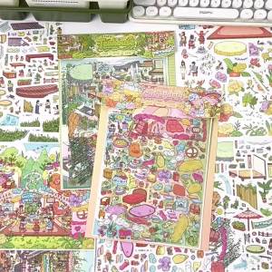 3D Miniature Scene Stickers - 3D layered look - layered decorative stickers - for journaling scrapbooking and DIY collage - creative DIY supply - easy to organise and suitable for everyday projects