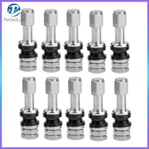[จัดส่งในพื้นที่] 10 ชิ้น Universal Bolt-in Tubeless ล้อยางวาล์วลำต้นพร้อมหมวกฝุ่น [1-3 วันมาถึง]