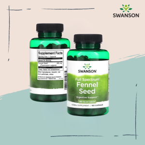 SwansonPH | Swanson Full Spectrum Fennel Seed 480 mg 100 Capsules Digestive Support 480 mg Per Capsule Herbal Supplement Traditional Support for Proper Digestion