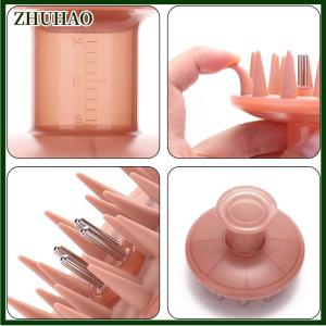 ZHUHAO 1Pcs Scalp Massage Hand Brush With Shampoo Dispenser Soft Silicone Hair Brush Multifunctional Scalp Exfoliation Brush