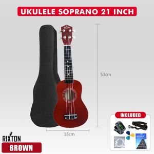 Rixton Ukulele 21 Inch Guitar Portable Musical Wooden Instrument Guitar Strings Instruments
