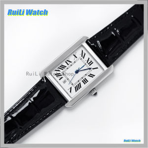31mm Mens Steel Strap Square Quartz Watch Casual Watch