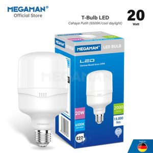 Lampu LED Bohlam Megaman T Bulb YTT80Z1 YTT100Z1 Cahaya Putih 20W 30W