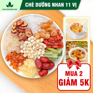 Chè dưỡng nhan 11 vị set mix sẵn nấu 5-7 chén tặng kèm hạt chia giúp đẹp da ngừa lão hóa
