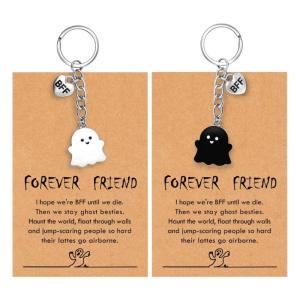 ตะกร้ากุญแจโลหะผสมพวงกุญแจดิ้นธีมฮาโลวีน1ชุดตะกร้าของขวัญให้เพื่อนบูตลกสำหรับผู้หญิงหญิงสาววัยรุ่น