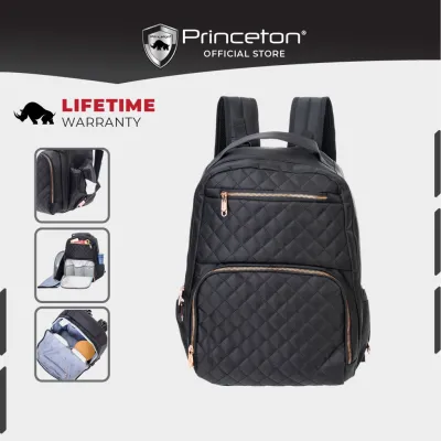 Princeton Milano 2.0 Baby Diapers Bag - Navy Blue / Black / Maroon