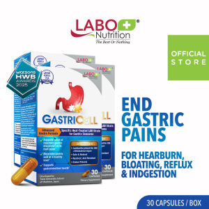 [3 Boxes] LABO Nutrition GastriCELL Capsules Eliminate Gastric Symptoms - for Acid Reflux Heartburn Bloat Indigestion Burping Stomach Discomfort & Pain - Natural Long-term Solution Supplement • Made in Japan • 30 Capsules