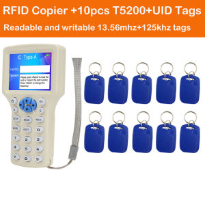 Boland RFID Reader Writer Duplicator 10 Frequency NFC Smart Card Programmer 125KHz 13.56MHz Encrypted Decoder Writable Key Cards USB Connection To Computer