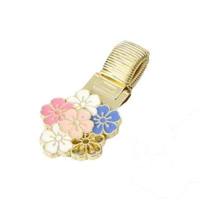 MAYLATI Metal Metal Pen Holder Retro Flower Paper Fix Clips Creative Pen Clip Student
