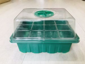 🚚 ส่งเร็ว ชุดถาดเพาะจิ๋ว เพาะแคคตัส กระบองเพชร พร้อมฝาปรับความชื้น 12 หลุม เพาะกล้า กระถางต้นไม้ ต้นกล้า แผงเพาะชำ ไม่ต้องรดน้ำบ่อย