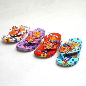 Sandal Jepit Let Anak Perempuan  Motif Boba (19-23)/ Sandal Anak Balita Perempuan/ Sandal Jelly Anak Perempuan