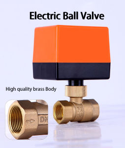 【Free Gloves】DN15/DN20/DN25 Electric Ball Valve Electric Motorized Thread Ball Valve Brass AC 220V 2 Way Motorized Ball Valve 3-Wire Brass Electric Ball Valve 1.6Mpa Control Brass Thread Electric Ball Valve Stable with Actuator For Water Gas Oil