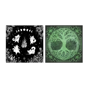 Butterfly and Flower Patterned Tarots Cloth Tarots Reading Tablecloth for Tabletop Games