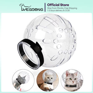 Cat Muzzle for Grooming Adjustable Hood Transparent Cats Helmet Anti Bite Muzzles Prevent from Cats Biting Scratching