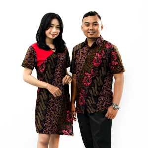 HARGA SATUAN TERPISAH Couple Batik - Couple Batik - Dress Batik- Kemaja Batik - Sarimbit - S-M-L-XL-3L-4L-5L -Batik Dua Putri Pekalongan = CP KAWUNG