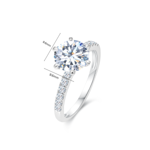 TDG 18K White Gold Lab-Grown 6-Prong Diamond Ring – IGI Certified